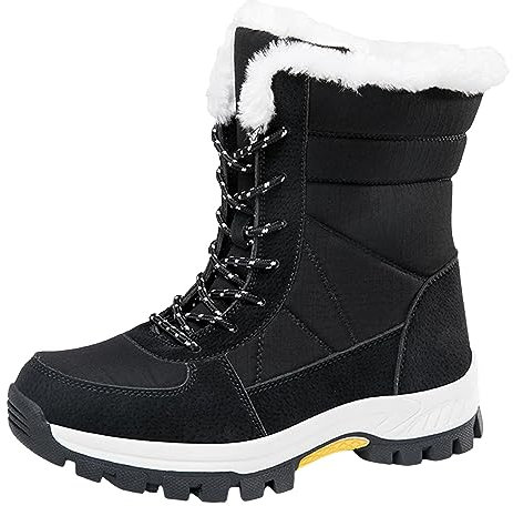 Stivali Antinfortunistica Uomo, Neve Sportive Scarponi Montagna Scarpe Invernali Comode Lacci Scarpe Impermeabili Scarpe Antinfortunistiche Leggero Lavoro Scarpe Trekking Scarponcini