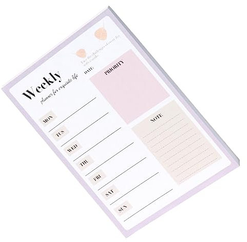 STOBOK Multi-funktionales Schreibpad Abwischbarer Wochenplaner Für Haushalt Büro Praktisches Notizbuch Für Notizen Memo Planungen Termine Für Studenten Lehrer