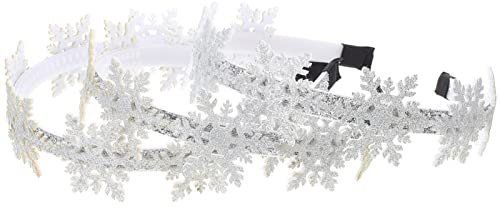 Beaupretty 3 Stück Schneeflocken-Stirnband Weihnachts-Schneeflocken-Haarband Glitzernder Winter-Kopfschmuck Schneeflocken-Haarreifen Für Urlaub Party Silber