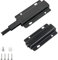 Qrity 2 Stück Push to Open Türschnäpper Magnetischer Türschnäpper, Schublade Schließer, Drucktüröffner für Küche Schrank Kleiderschrank, Schwarz