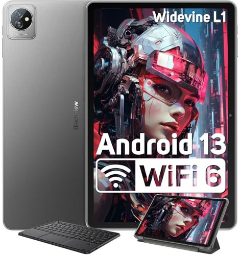 Blackview Tablet 10 Pulgadas Tab70 WiFi(2024), 8(4+4) GB+64GB/2TB SD Android 13 Tablet, WiFi 6, BT5.0, 6580mAh Android Tablet, Cámara 5MP+2MP/Type-C/Google GMS 2.0GHz Quad-Core IPS HD+ WiFi Tablet