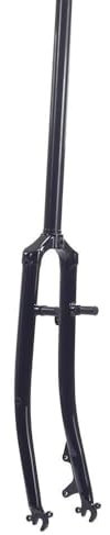 XINGLUOY Forcelle Ammortizzate Bici da Strada in Acciaio 700C Forcella Rigida 1 Pollice 25.4mm Disco V Freno Threadless Chrome Forcelle for Bici da Strada Forcelle MTB Classiche