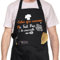 FUKPO - Delantal de cocina para hombre personalizado, color negro, ajustable, delantal personalizado, Humor Drole Rigolo Barbacoa Bbq, delantal de cocina profesional de algodón, regalo Fete Des Peres