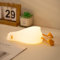 NesveCit Ente Nachtlicht Kinder, Niedliche Silikon Enten Lampe, Nachttischlampe Babyzimmer mit 30-Minuten-Timer und Touch-Steuerung, USB Wiederaufladbar, Kinder Schlafzimmer Dekor Kinder Geschenke