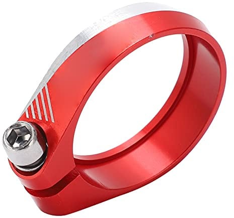 Post Clamp, Diameter 34.9mm Seatpost Clamp for 30.4mm/1.2in 30.8mm/1.2in, 30.9mm/1.2in for Mountain Road Bikes (Red)