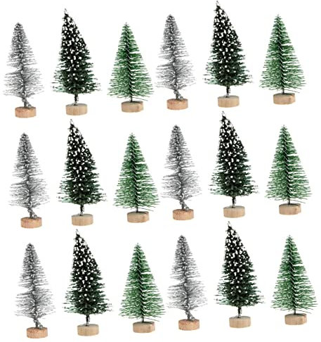 CAXUSD Pezzi Mini Alberi di Natale Artificiale Piccoli Alberi Finti Decorazioni Natalizie per Casa Tavolo Esposizione