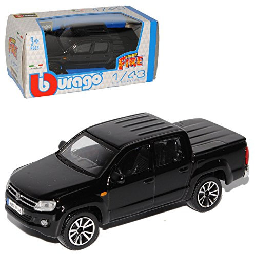 alles-meine.de GmbH Volkwagen Amarok Pick-Up Schwarz Ab 2010 1/43 Burago Modell Auto mit individiuellem Wunschkennzeichen