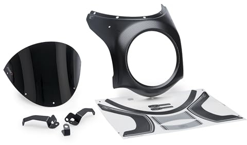 Puig 21962N Retro-Halbverkleidung optimierte Aerodynamik, Schwarz