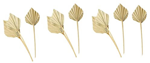 Okeeyseda 10 StüCk Boho Getrocknete Palmspeere NatüRliche Getrocknete Palm FäCher Getrocknete Palm BläTter Getrocknetes Palm Blatt Palm FäCher Blatt mit Stiel