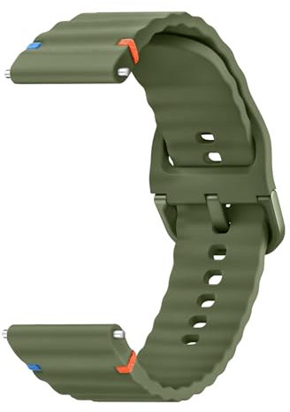 ZGCE Cinturino per orologio da polso, 22 mm, 20 mm, in silicone, per uomo e donna, traspirante, impermeabile, a forma di onda, con chiusura rapida, 20mm