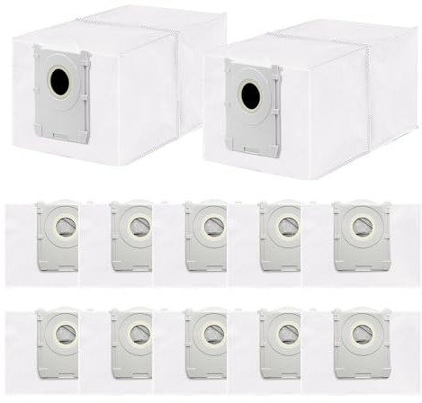 12 Stück Staubbeutel Kompatibel mit Ecovacs Deebot T50/T50 PRO/T50 MAX PRO/T30C PRO/T80/X8/X8 PRO/X9 PRO OMNI Roboter Staubsauger, 3,5 L Große Kapazität Ersatzbeutel