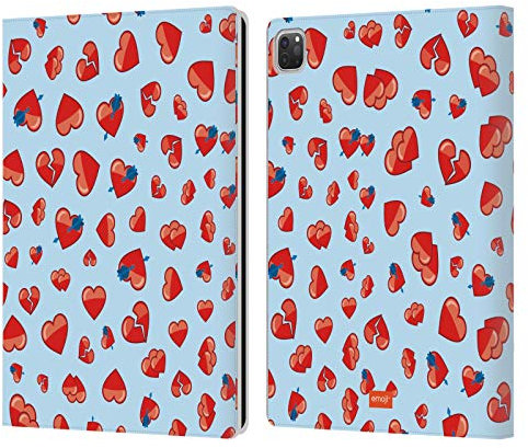 Head Case Designs sous Licence Officielle Emoji® Coeurs Modèles 5 Étui Portefeuille en Cuir Compatible avec Apple iPad Pro 12.9 2020/2021/2022