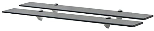 BOWEKAM Muebles, estanterías, estantes de pared y repisas, estantes flotantes, 2 piezas de cristal de 80 x 10 cm, 8 mm