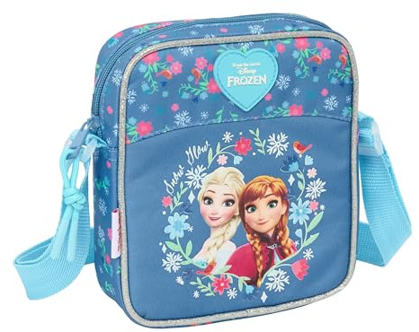 Frozen Kleine Umhängetasche für Kinder, ideal für Kinder von 5 bis 14 Jahren, bequem und vielseitig, Qualität und Widerstandsfähigkeit, 16 x 4 x 18 cm