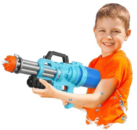 Pistola ad Acqua Potente Fucile ad Acqua a Lunga Distanza Water Gun Battle Capiente Per Adulti, Gioco Estivo Divertente Mare, Piscina, Parco, Mitra ad Acqua Ricarica Veloce