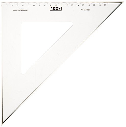 M+R 747320020 Winkel 45 Grad, 32 cm rauchtransparent Skala 21 cm