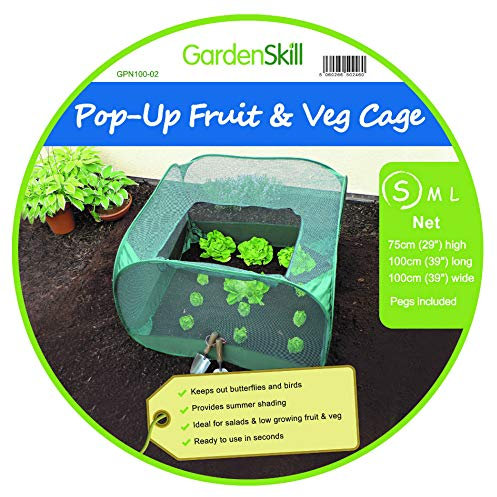 GardenSkill Mini Serre Jardin Filet Anti-Oiseaux 100x75cm | Pop Up Housse de Protection pour Plantes, Semis, Cultures | Couverture Potager, Pot de Fleur | Protège des Insectes, Pluie, Surchauffe