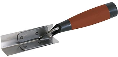 Llana de esquina interna de Marshalltown con mango DuraSoft, de acero inoxidable, para drywall y enyesado, tamaño de la llana: 108x38 mm