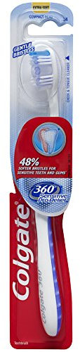 Colgate 360 Sensitive Pro-Relief Slim Toothbrush, Extra Soft (Colors Vary)