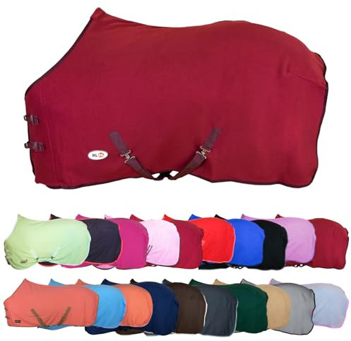 RL24 - Abschwitzdecke mit Kreuzgurt BASICLINE weinrot 75cm