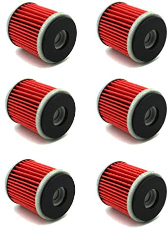 XLJOY 6 Stück Ölfilter für Yamaha 5D3-13440-09 YZ250F YZ450F WR250 WR450 YFZ450