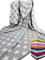 STTS International Baumwolldecke Wohndecke Kuscheldecke Tagesdecke 100% Baumwolle sehr weiches Plaid Korsika (Grau-Weiß (Stern), 140 x 205 cm)