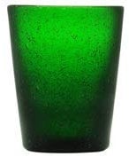 Memento Set 6 Bicchieri Vetro pulegoso Senza Gambo Emerald