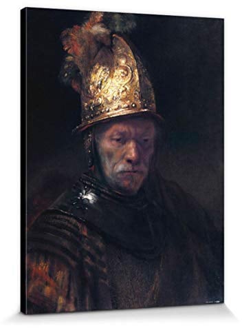 1art1 Unbekannter Künstler Poster Der Mann Mit Dem Goldhelm, Ca.. 1650, Schule Rembrandts Bilder Leinwand-Bild Auf Keilrahmen | XXL-Wandbild Poster Kunstdruck Als Leinwandbild 80x60 cm