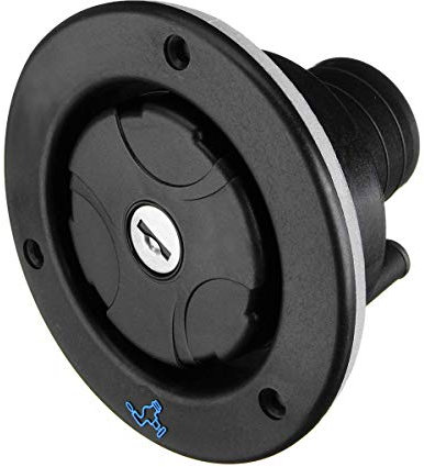 MASO Bouchon d'eau verrouillable pour camping-car - Bouchon de remplissage d'eau douce universel avec deux clés - Noir