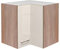 Flex Well Eck-Hängeschrank Nepal - Eckschrank - 2-türig - Breite 60 cm - Creme glänzend/Eiche Sonoma