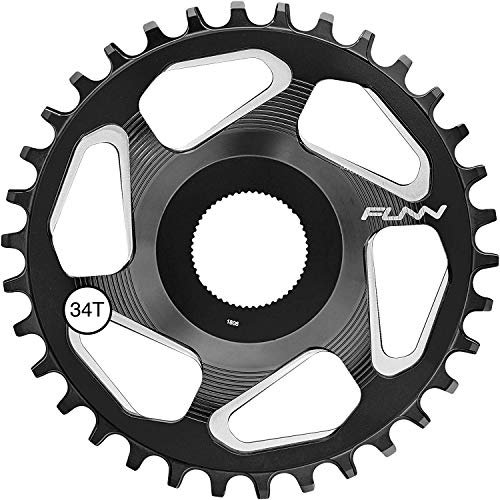 Funn Solo ES Narrow Wide Plato para Bicicleta Eléctrica Shimano (38 Dientes, Negro)