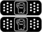 Decus DOMO KUN PFLASTER SMALL 2ST XL 1026 (schwarz) // Sticker OEM JDM Style Aufkleber