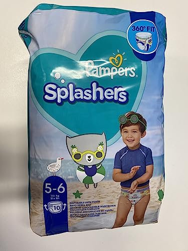 Pampers Splashers Pañales de natación desechables, talla 5-6, 10 pantalones