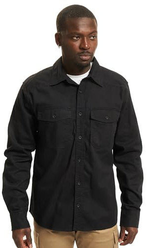 Brandit Flannel Shirt Long Sleeve, color: black, size: 4XL
