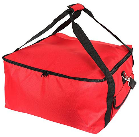 Pizzatasche Pizza Isoliertasche Pizza Transporttaschen Oxford Aluminiumfolie Pizza Liefertasche Kühltasche Faltbar Thermotasche Picknicktasche Lunchtasche Isoliert Lebensmitteltransport 42*42*23cm