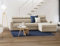 Talamo Italia - Schlafsofa mit Halbinsel Alberta, Sofa mit Stauraum-Halbinsel rechts, Standard-Armlehnen, 100 % Made in Italy, cm 280 x 95 x 85 cm, Beige