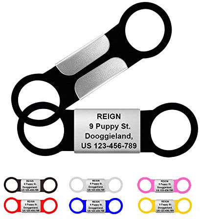 OXYEFEI Hundemarke mit Gravur,Hundemarke Personalisiert Dog Tag mit Gravur,Katze Hundehalsband Anhänger,für Kleine und Mittelgroße Hunderassen, Personalisierbar2 Stücke (D:0.9cm)