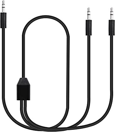 CERRXIAN - Cable de audio doble de 3,5 mm a doble 3,5 mm, adaptador divisor en Y 1/8 TRS macho a 2 macho para smartphone, ordenador, reproductor de MP3, auriculares, altavoces