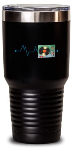 Bicchiere da 30 once in acciaio inox isolato divertente DJ Mixer Musicista