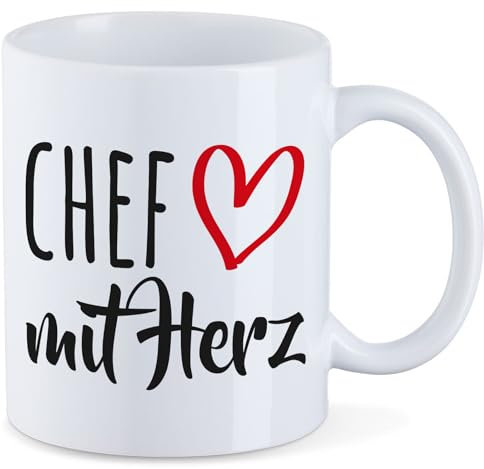 huuraa Kaffeetasse Chef Geschenk Tasse Weiß 330ml Chef Geschenkidee
