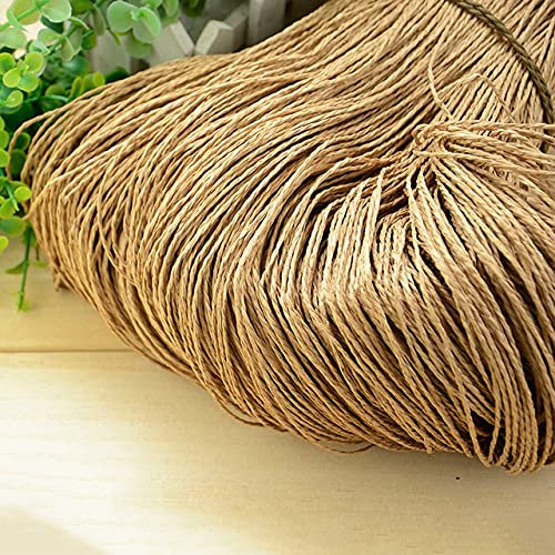 VIXDA 500g/lot Raffia Stroh Garn Sommer Hut Garn Häkelgarn für handgemachte Hüte Körbe Handwerk