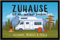 SpecialMe® Fußmatte mit Namen Zuhause ist da wo wir parken personalisiert Geschenk für Wohnmobilbesitzer Familie schwarz 60x40cm