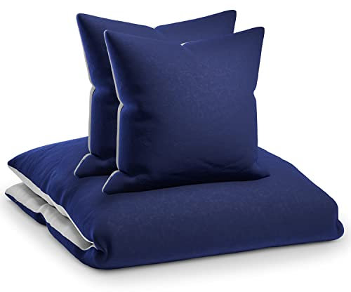 sleepwise Bettwäsche 200x200 Sommer Bettwäsche 3tlg- ÖKO-TEX, Traumhaft Weich, Atmungsaktiv, Bügelfrei & Knitterfrei - Bettbezug Set aus gebürsteter Mikrofaser mit 65x65cm Kissenbezüge