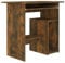 vidaXL Escritorio Mesa Ordenador Estudio Oficina Muebles Despacho Sala Almacenamiento Estantería Madera Contrachapada Roble Ahumado