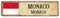 Willkommen Monaco Schild, Monaco Monaco Stadt Straßenschild Retro Monaco Aluminium Schild Hauptstadt Vintage Metallschild Wanddekoration, 8 x 30 cm