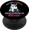 Grimmiges Comic Einhorn klatscht Glitzer lustiges Regenbogen PopSockets Klebender PopGrip