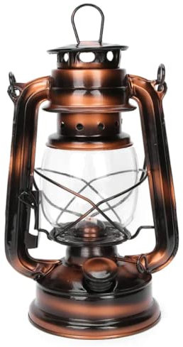 SYALEO Öllampe Petroleumlampe Retro Bronze Petroleumlampe Große Kapazität Scheune Hurrikan Öllaterne Vintage Zelt Hängende Ölbrennlaterne für Outdoor Indoor Camping Wandern Rucksackreisen Notfall