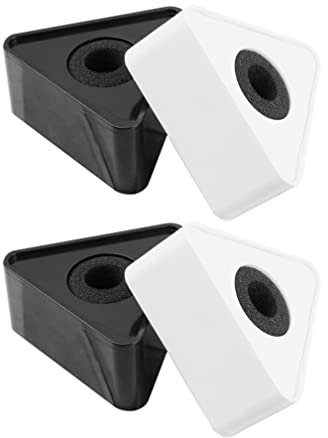 NOLITOY 4stücke Abs Mikrofon Logo-station Teiliges Triangel-form Für Interviews Flexibles Design Kompatibel Mit Meisten Mikrofonen Schlagfest Und Kratzfest Für Präsentatoren Und