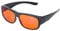 400-500nm Blue Light Gaming Glasses, Over 99.9% Blue Light Blocking Glasses, Orange Lens, UV Protection, Over Eyeglasses or on Their Own (Square Glasses Lenses)