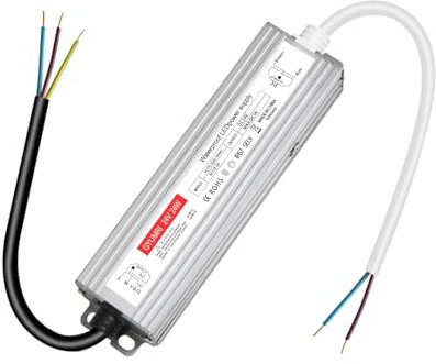 led trafo 24v 1A, IP67 Wasserdicht led transformator 24V 24w, trafo 230v auf 24V 1A, netzteil 24 v 24W für G4 GU5.3 MR11 MR16, Nicht Dimmbar, kein Flimmern, Kein Rauschen